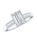 1.8 Carat Emerald Cut Cubic Zirconia Solitaire Engagement Ring