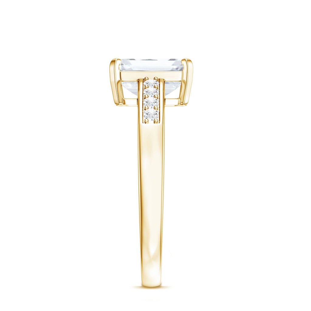 1.8 Carat Emerald Cut Cubic Zirconia Solitaire Engagement Ring