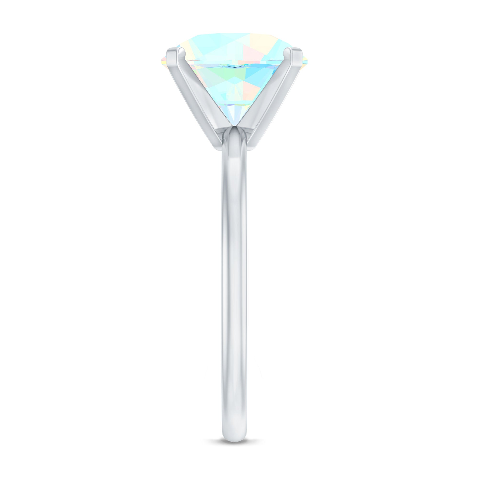Classic 8mm Solitaire Ethiopian Opal October Birthstone Engagement Ring