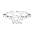 3 Carat Princess Cut Cubic Zirconia Designer Engagement Ring