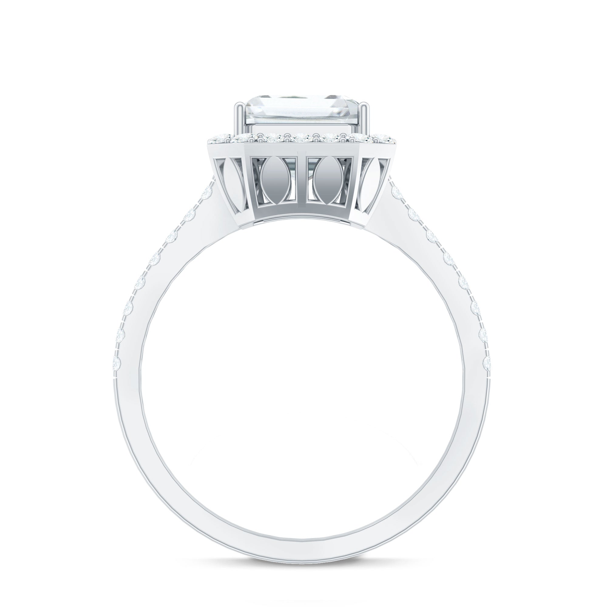 4.75 CT Octagon Cut Zircon Classic Engagement Ring