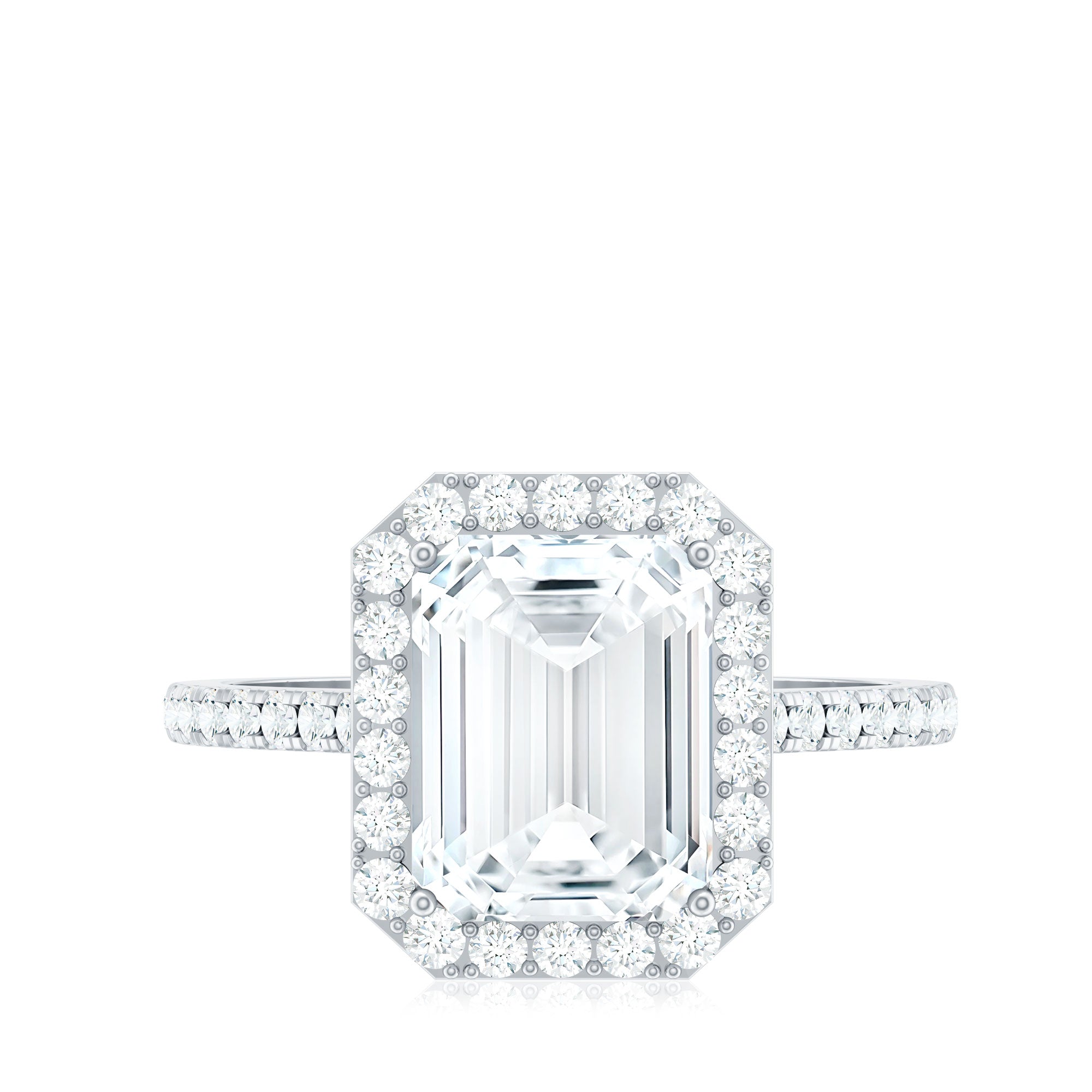 4.75 CT Octagon Cut Zircon Classic Engagement Ring