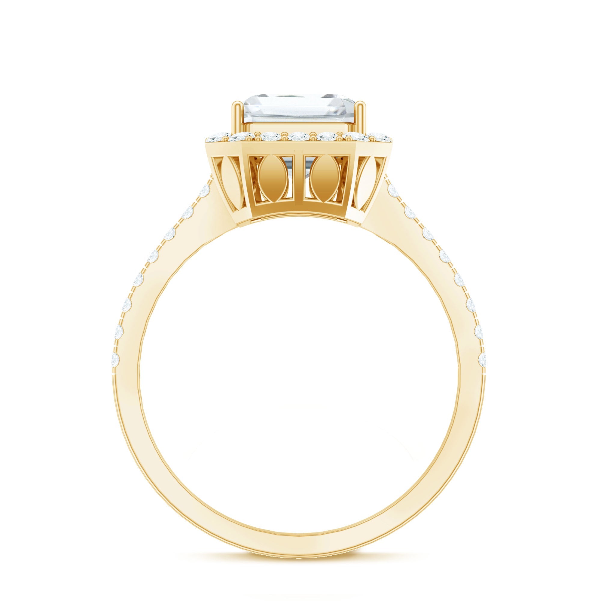 4.75 CT Octagon Cut Zircon Classic Engagement Ring