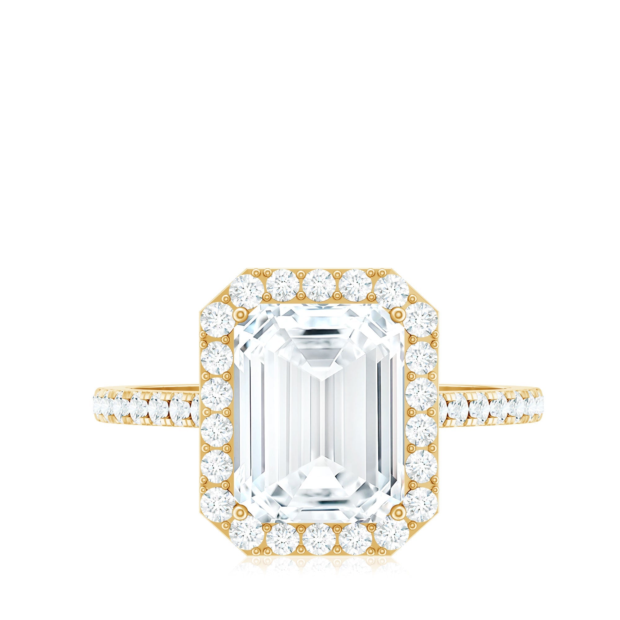 4.75 CT Octagon Cut Zircon Classic Engagement Ring