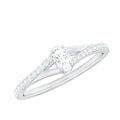 Minimal Split Shank Oval Simulated Diamond Engagement Ring