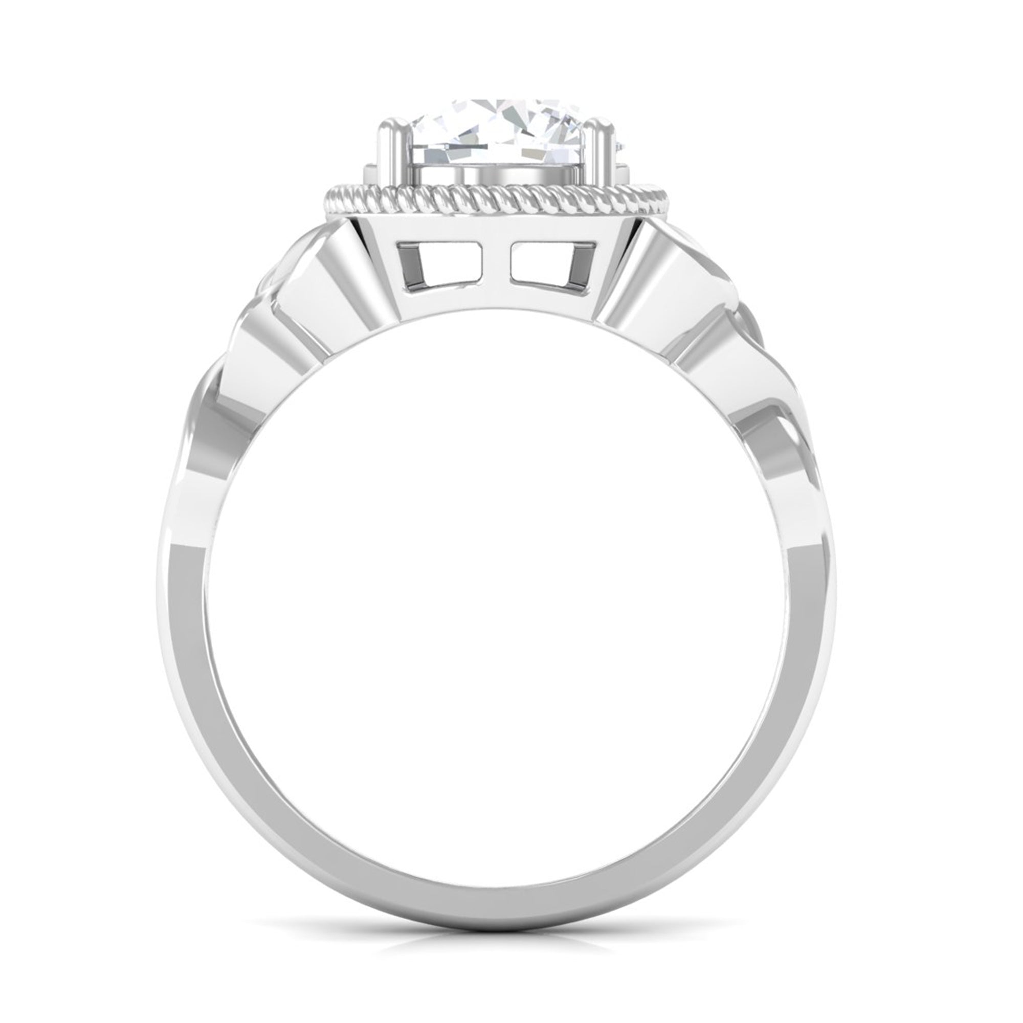 2 Carat Round Cut Cubic Zirconia Celtic Engagement Ring