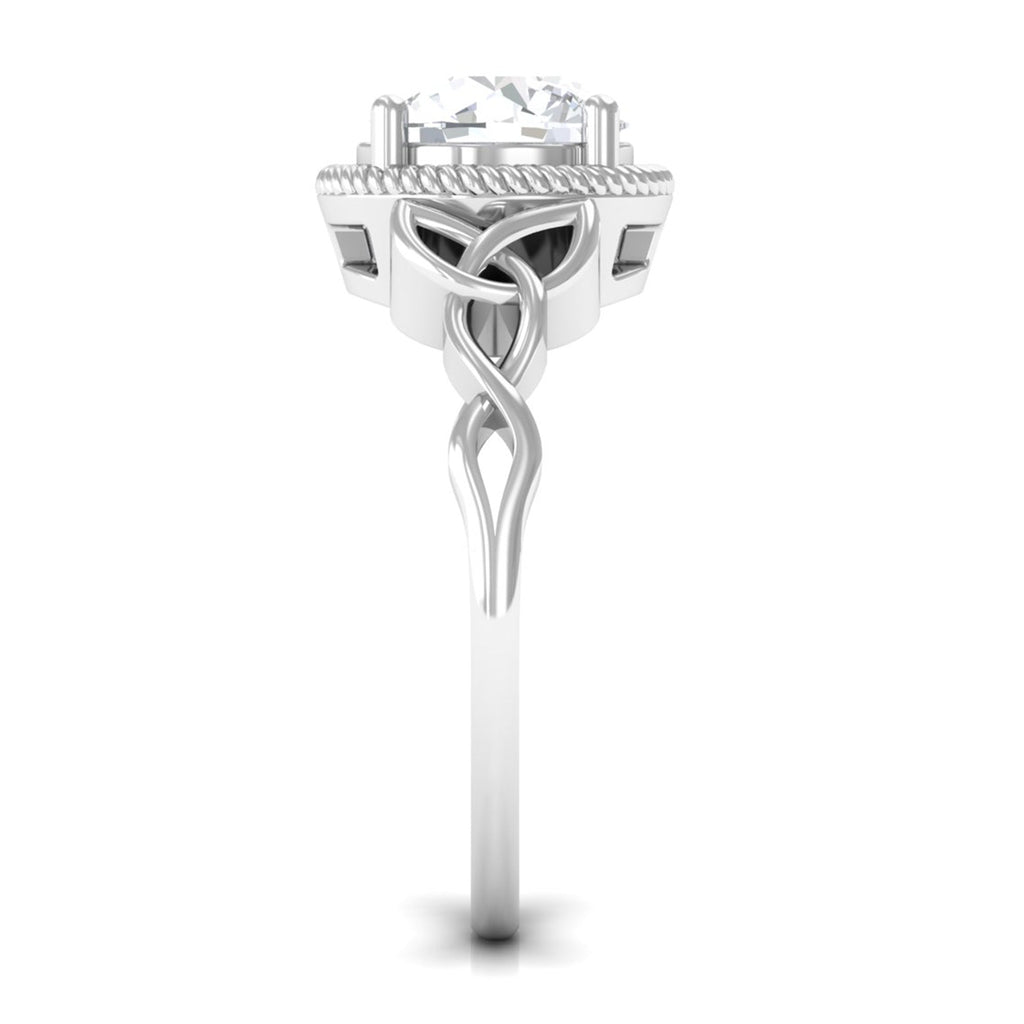 2 Carat Round Cut Cubic Zirconia Celtic Engagement Ring