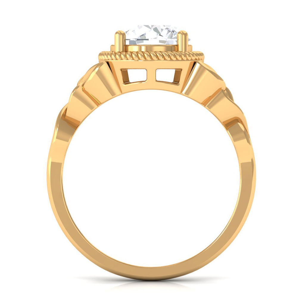2 Carat Round Cut Cubic Zirconia Celtic Engagement Ring