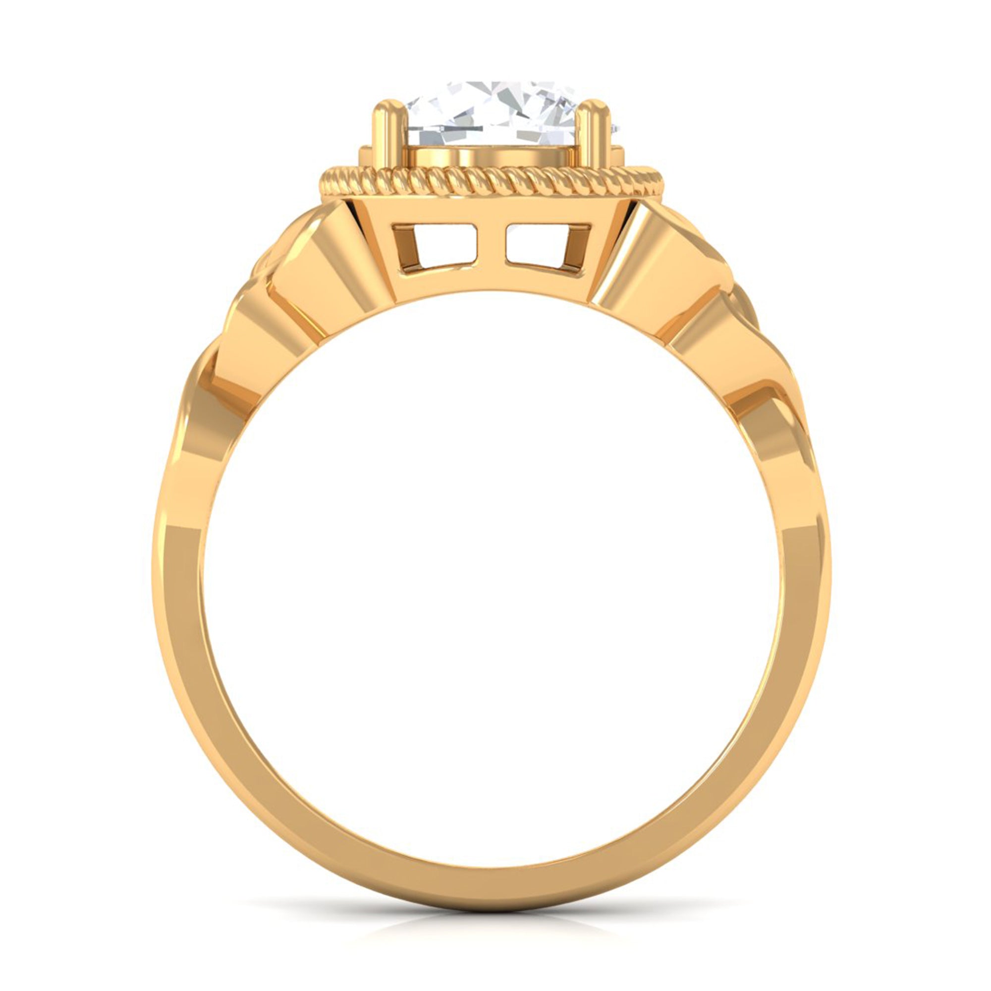 2 Carat Round Cut Cubic Zirconia Celtic Engagement Ring