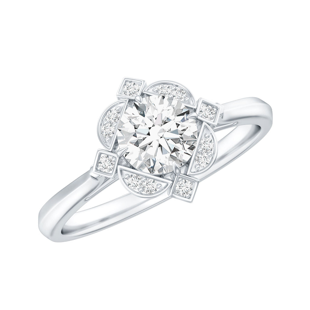 Vintage Looking Cubic Zirconia Engagement Ring for Her