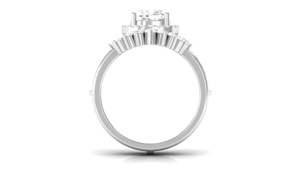 3.75 CT Cushion Zircon Vintage Inspired Wedding Ring Set