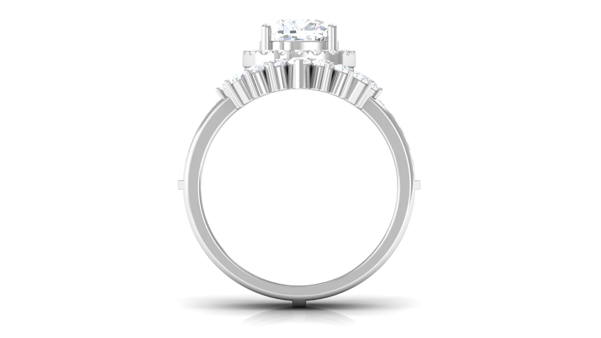 3.75 CT Cushion Zircon Vintage Inspired Wedding Ring Set