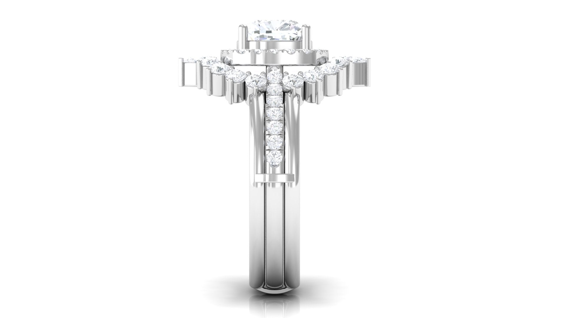 3.75 CT Cushion Zircon Vintage Inspired Wedding Ring Set
