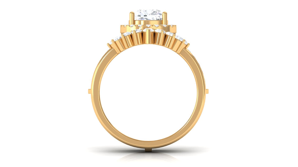 3.75 CT Cushion Zircon Vintage Inspired Wedding Ring Set
