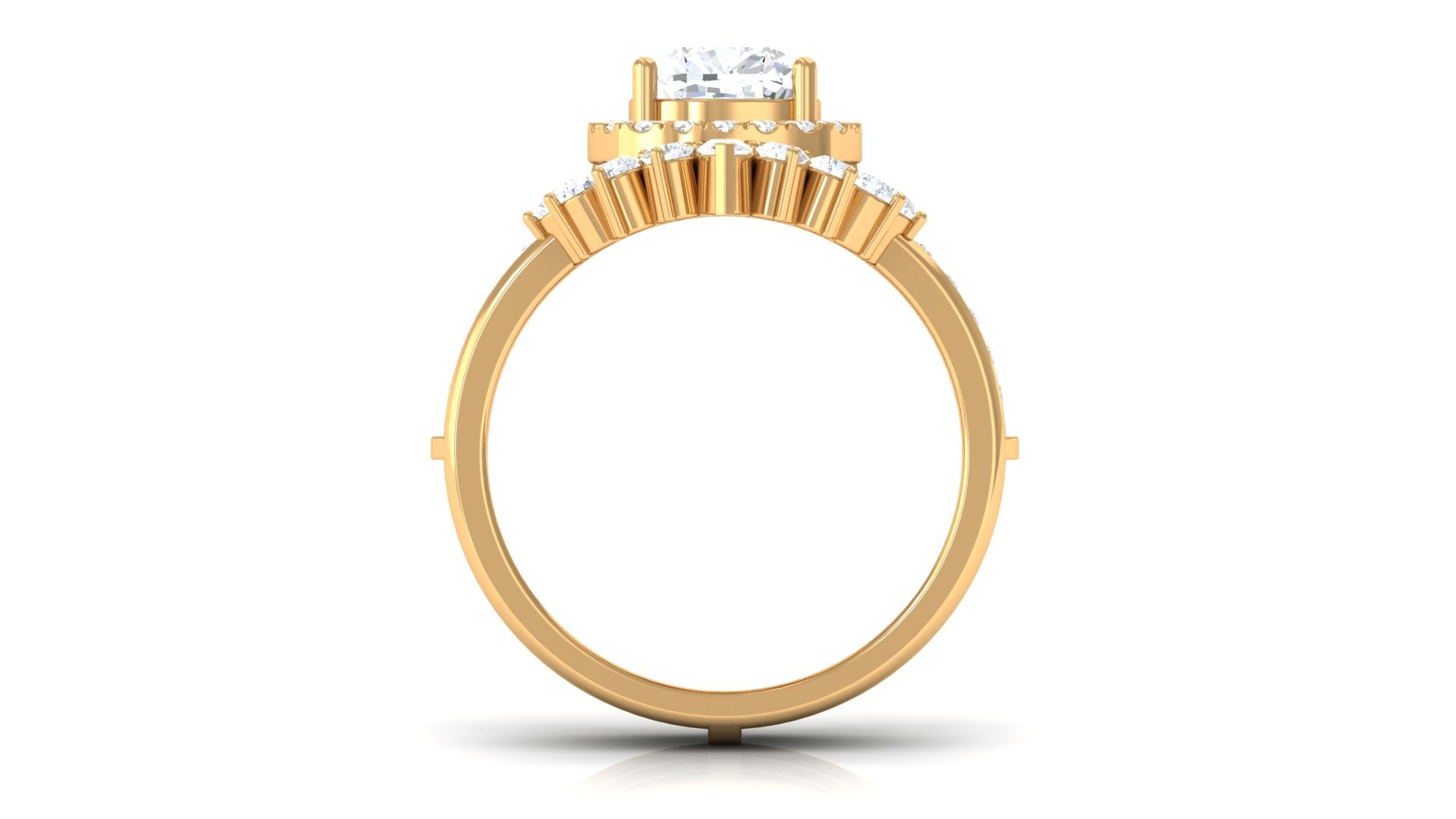3.75 CT Cushion Zircon Vintage Inspired Wedding Ring Set