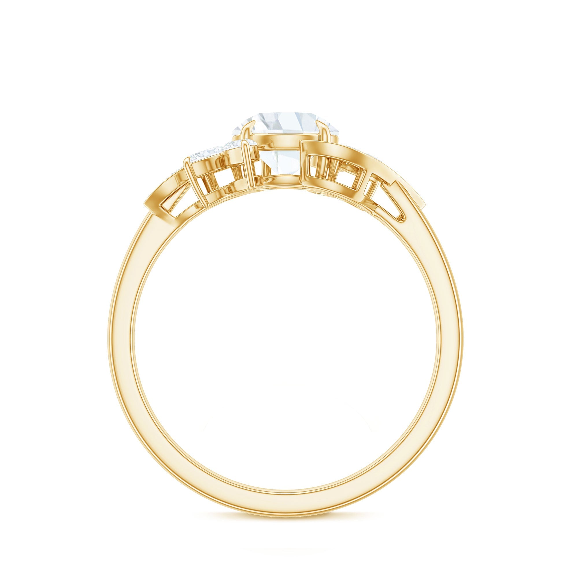 1.75 CT Simulated Diamond Flower Engagement Ring