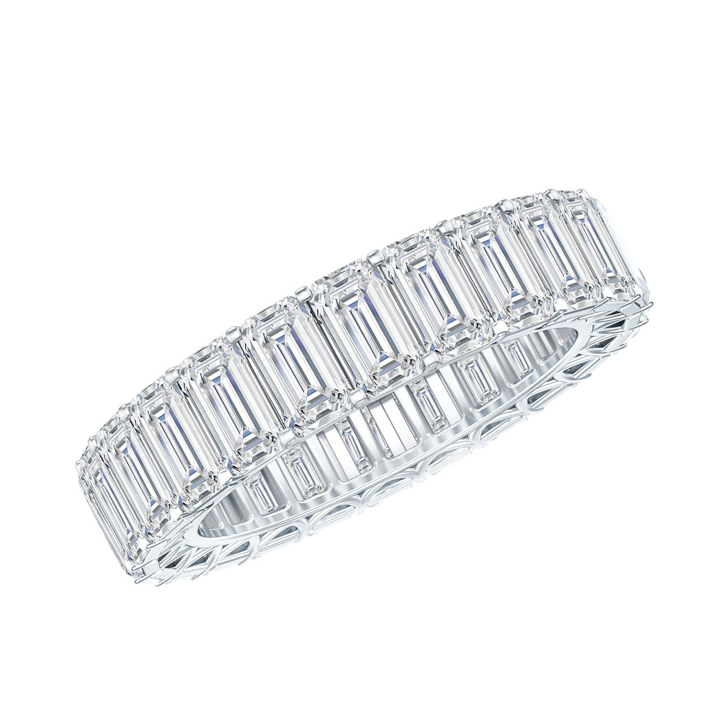 Emerald Cut Zircon Full Eternity Band Ring