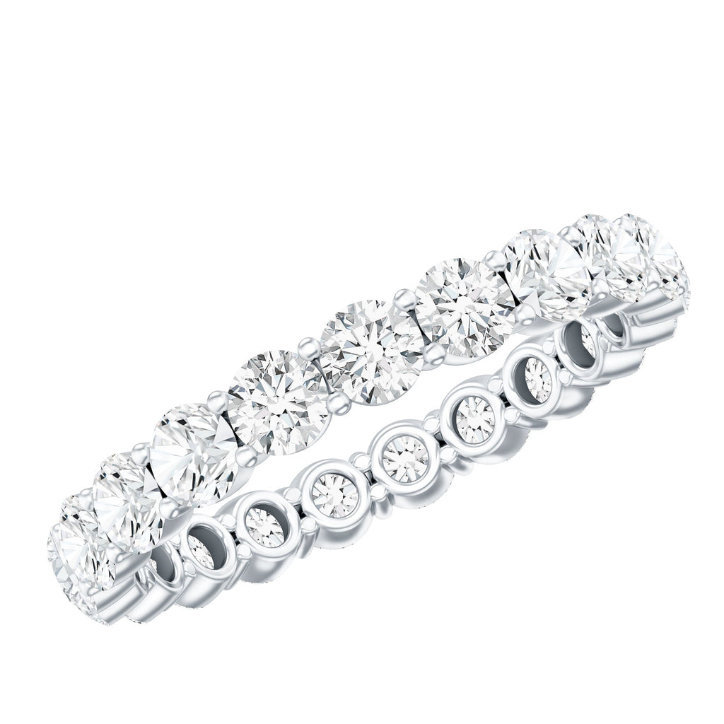 Round Cubic Zirconia Full Eternity Band Ring