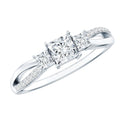3/4 CT Princess Cut Three Stone Zircon Infinity Promise Ring