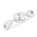 Two Stone Cubic Zirconia Infinity Engagement Ring