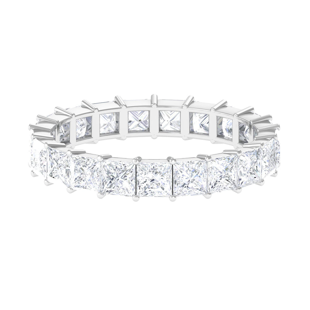 3.5 CT Princess Cut Zircon Eternity Band Ring in Gold
