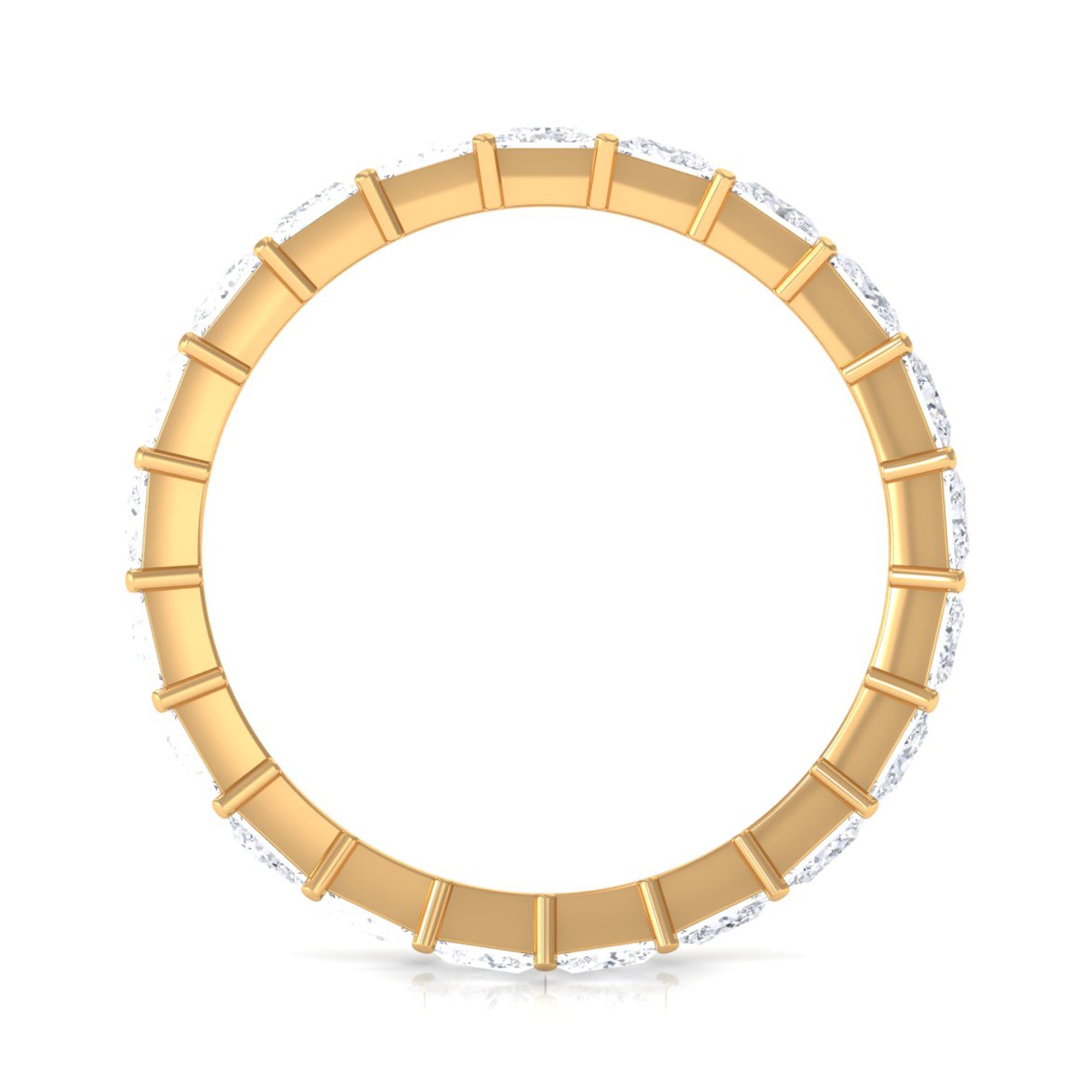 3.5 CT Princess Cut Zircon Eternity Band Ring in Gold