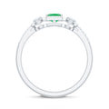 Princess Cut Emerald Classic Vintage Engagement Ring Diamond