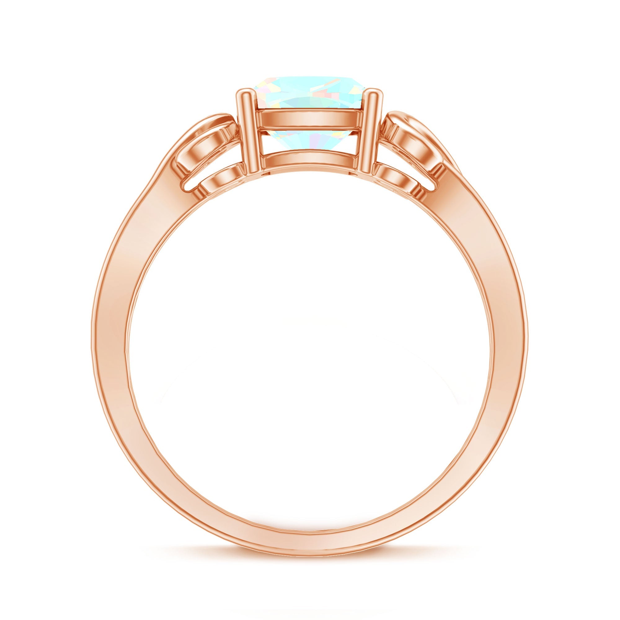 8mm Ethiopian Opal Vintage Engagement Ring With Certificate