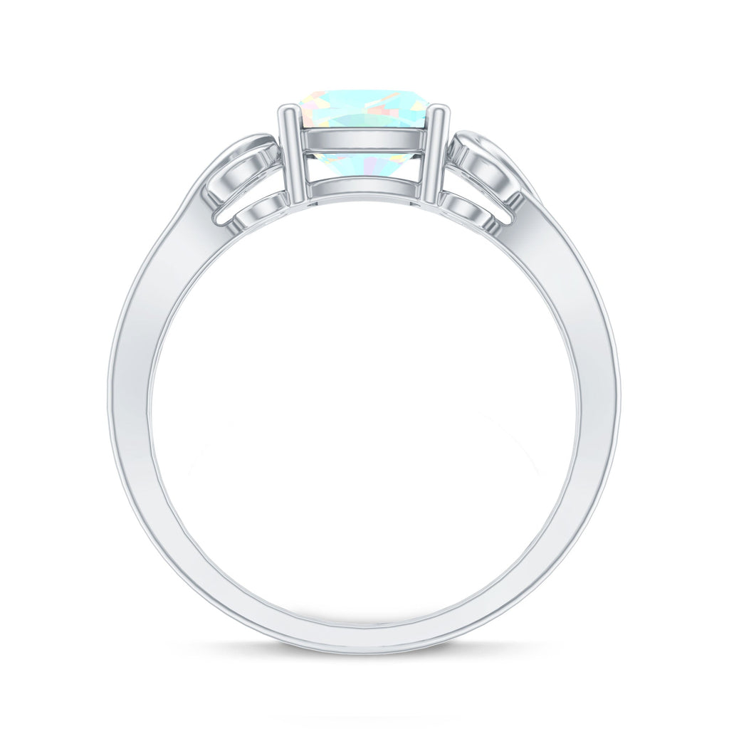 8mm Ethiopian Opal Vintage Engagement Ring With Certificate