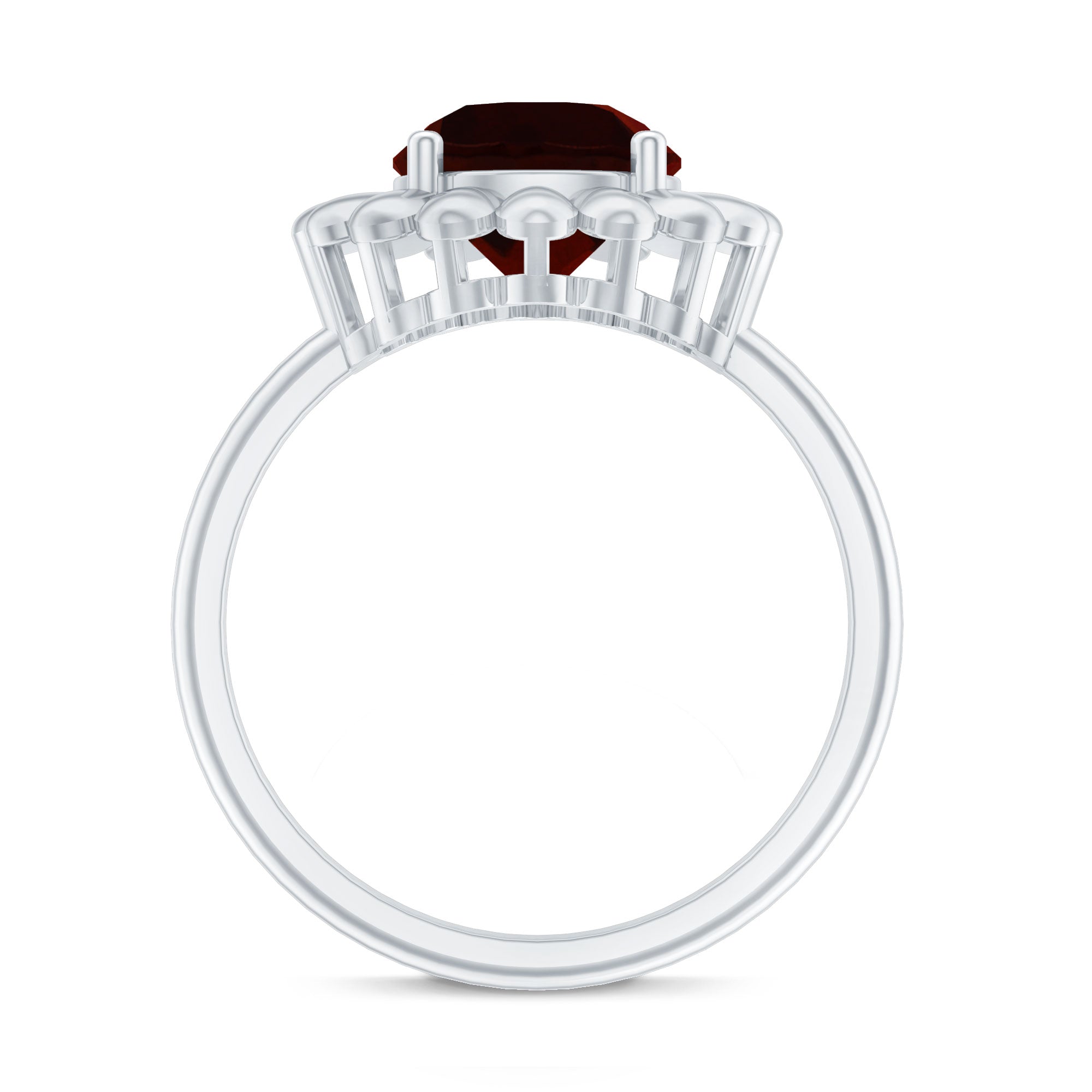 Nature Inspired Garnet Huge Engagement Ring With Certificate