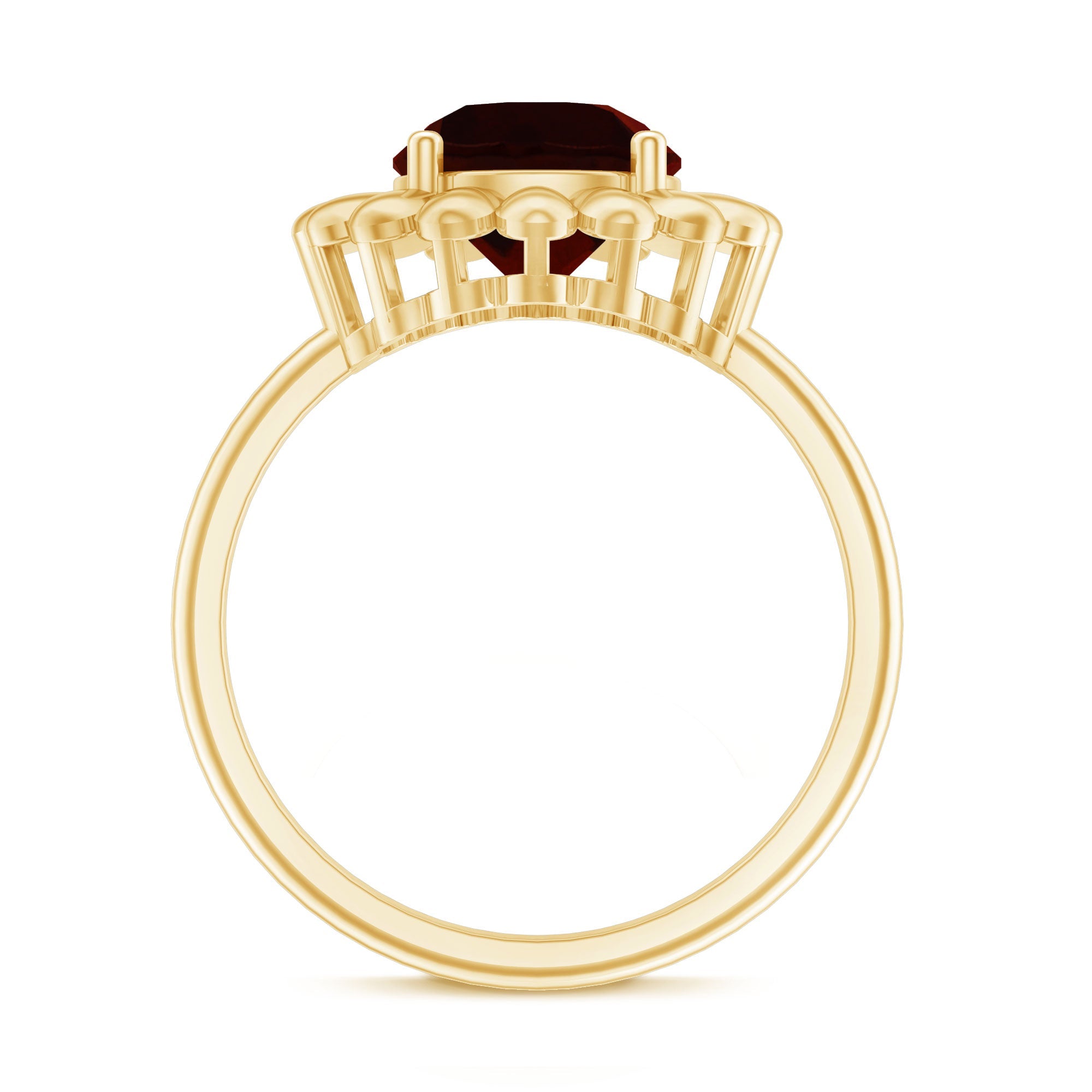 Nature Inspired Garnet Huge Engagement Ring With Certificate