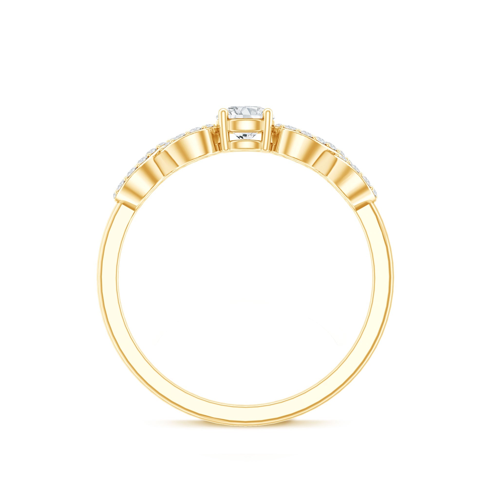 Round Moissanite Infinity Promise Ring with Certificate