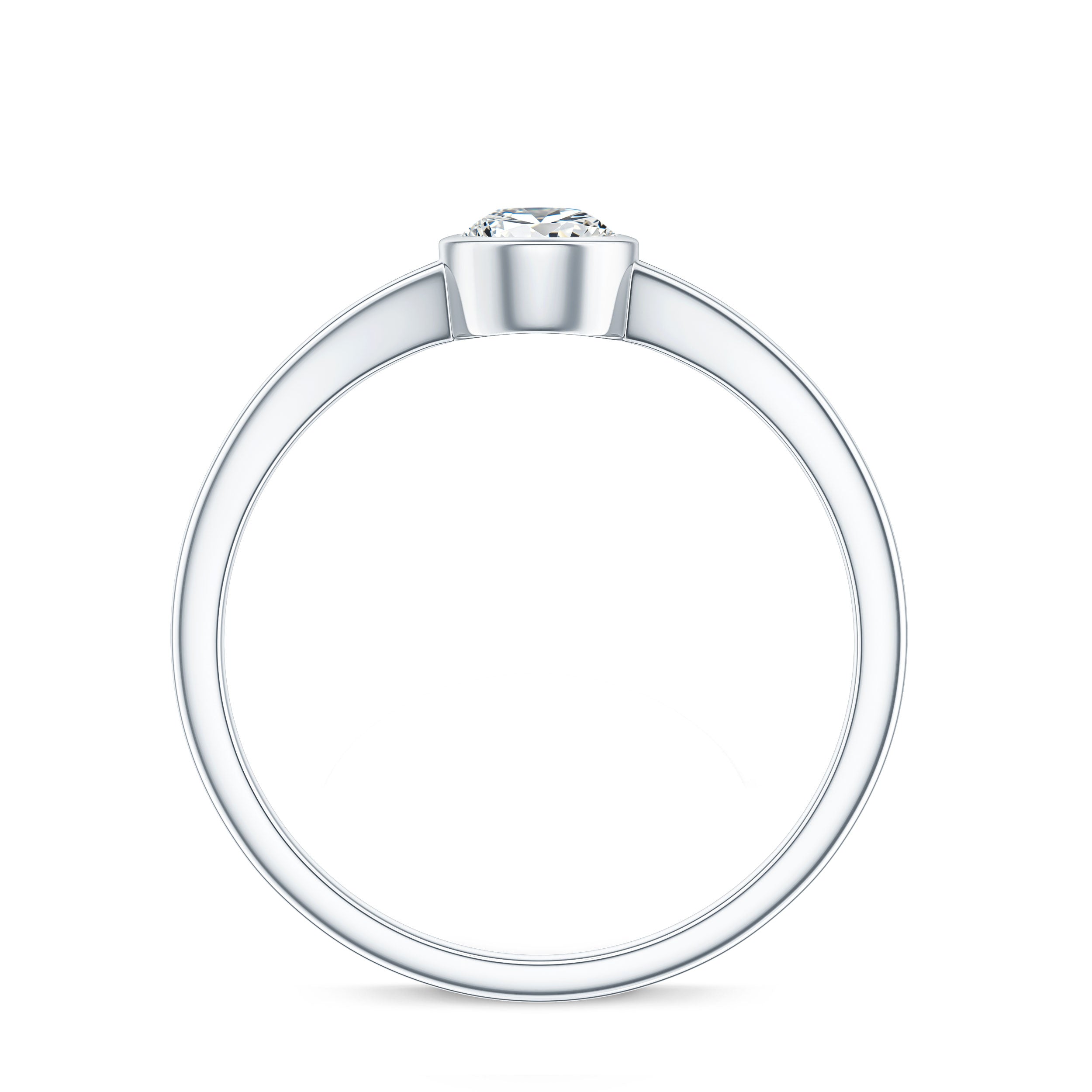 Pear Cut Lab Grown Diamond Solitaire Ring in Split Shank
