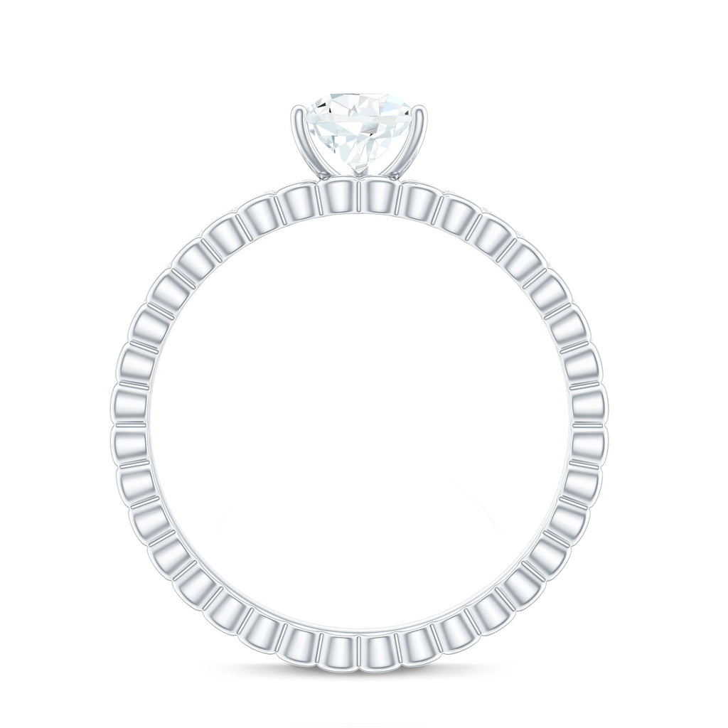 Pear Shape Lab Grown Diamond Solitaire Engagement Ring