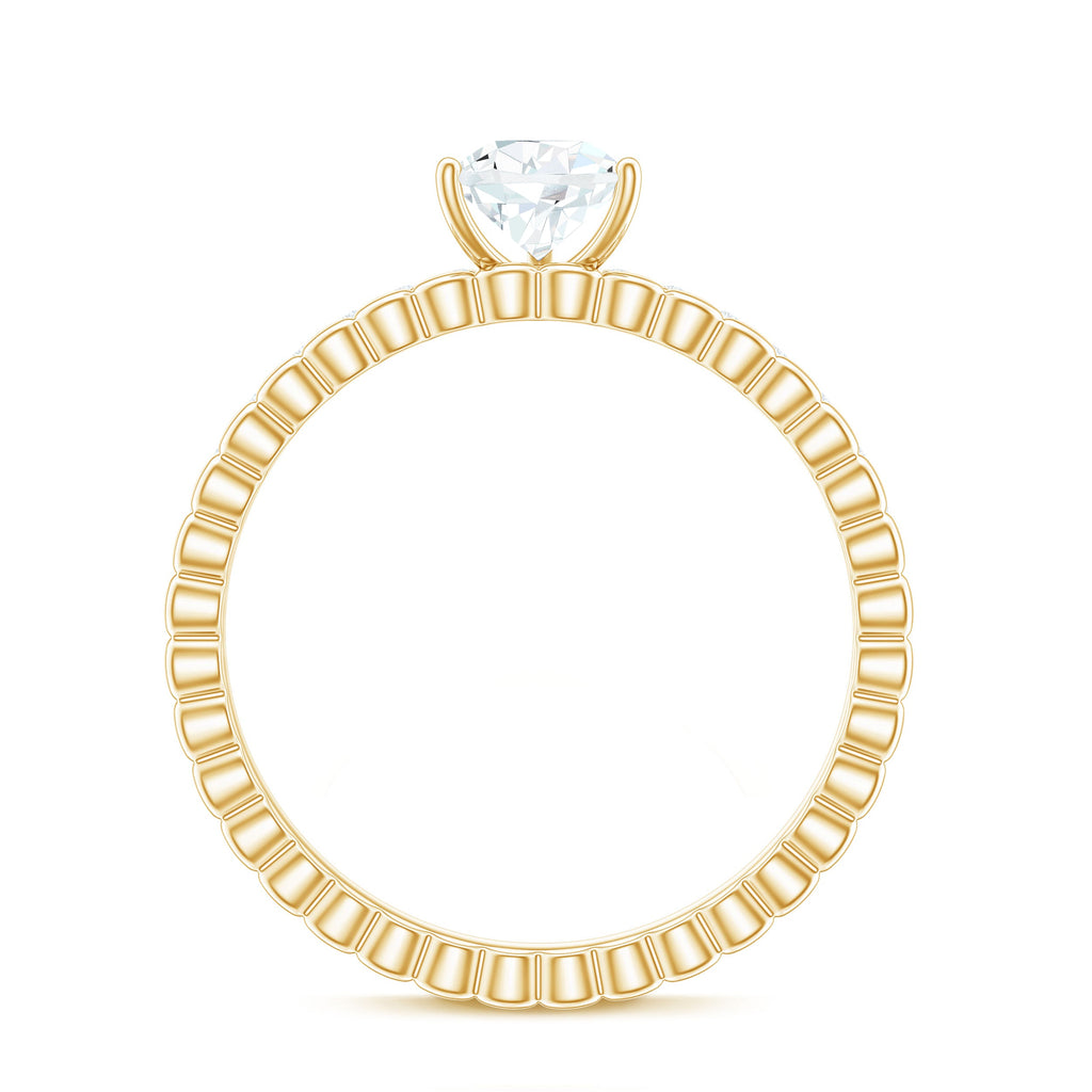 Pear Shape Lab Grown Diamond Solitaire Engagement Ring