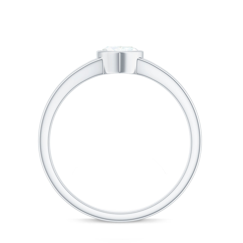 Heart Shape Lab Grown Diamond Solitaire Ring in Split Shank