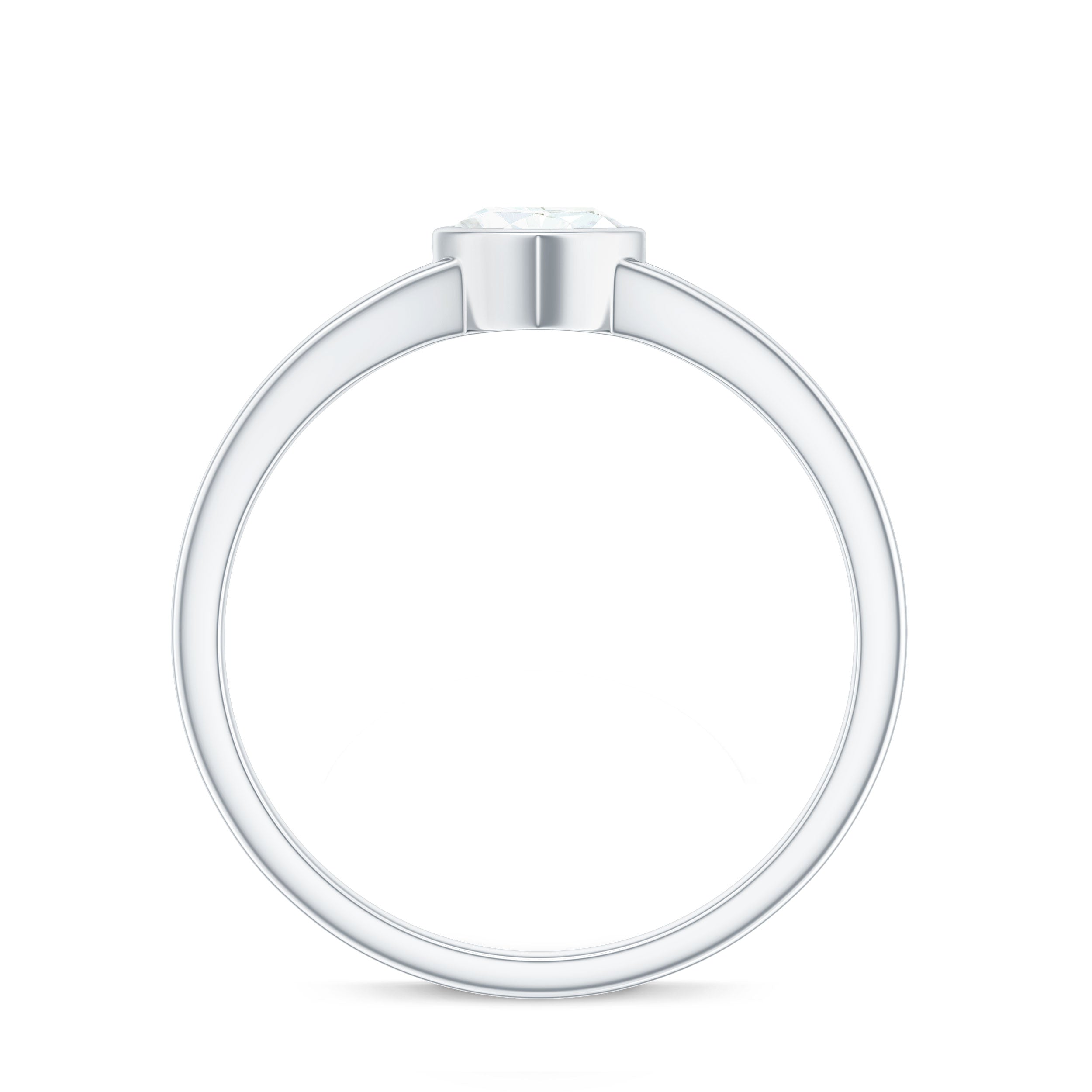 Heart Shape Lab Grown Diamond Solitaire Ring in Split Shank