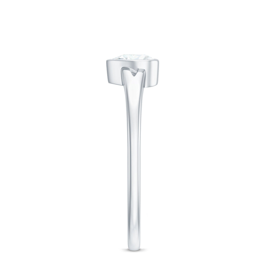 Heart Shape Lab Grown Diamond Solitaire Ring in Split Shank
