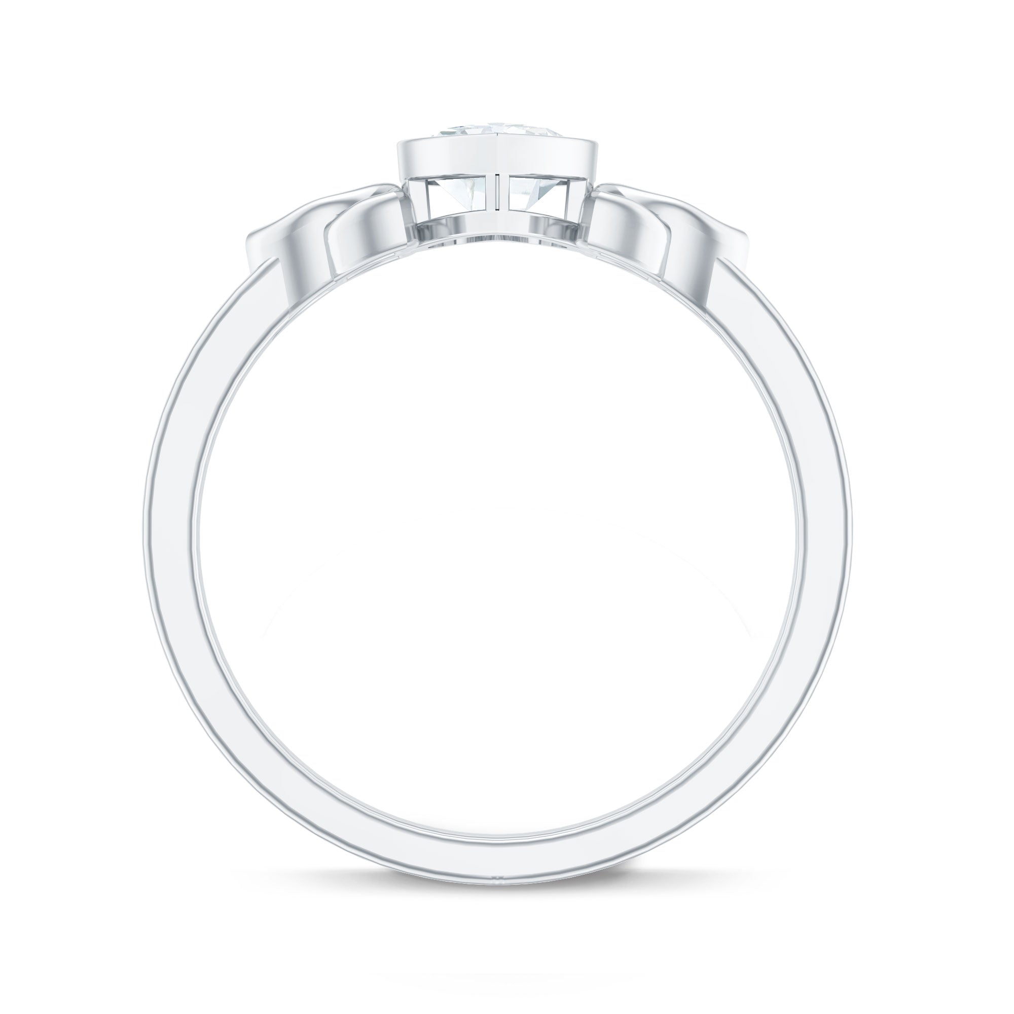 Heart Shape Lab Grown Diamond Solitaire Celtic Ring