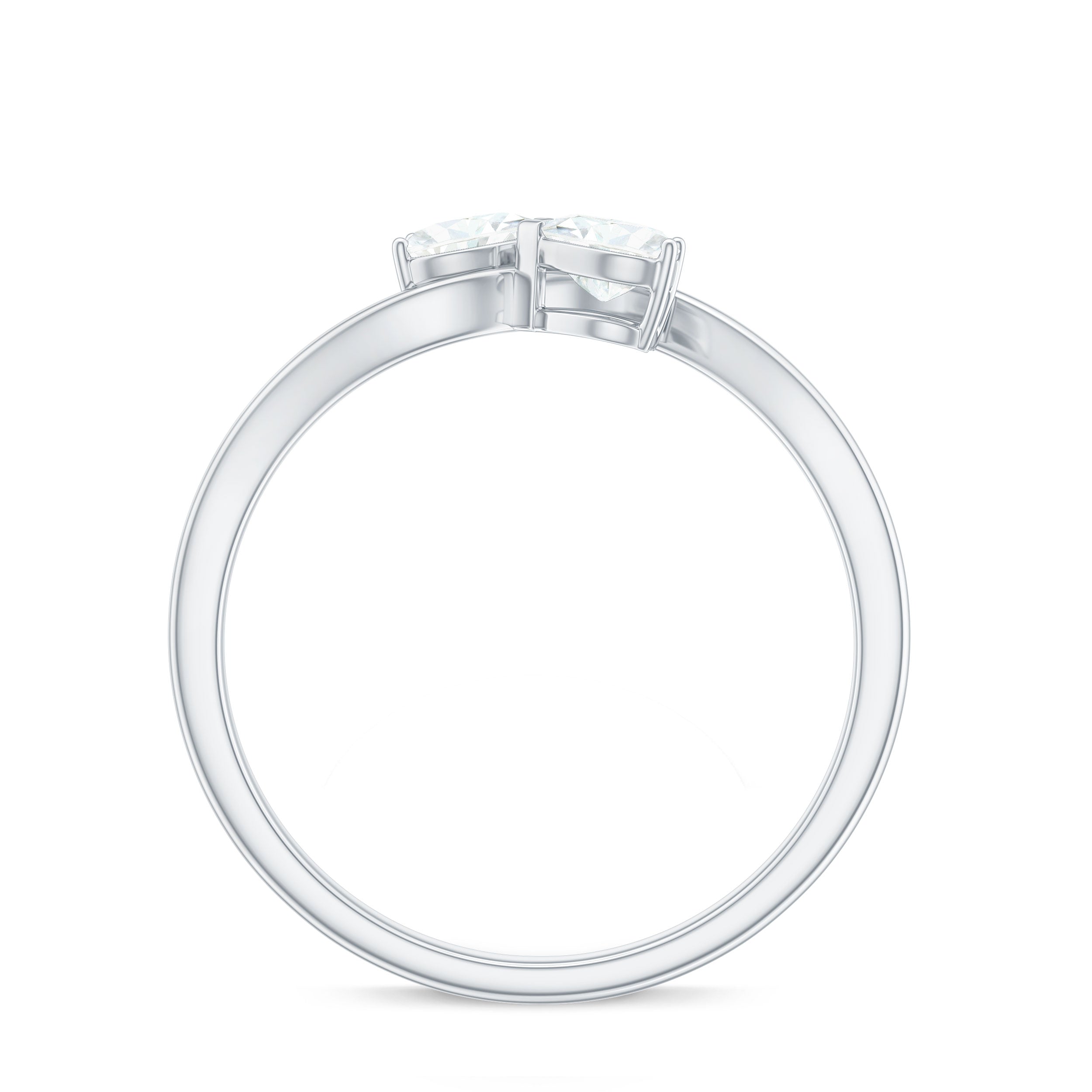 Heart Shape Lab Grown Diamond Toi Et Moi Promise Ring