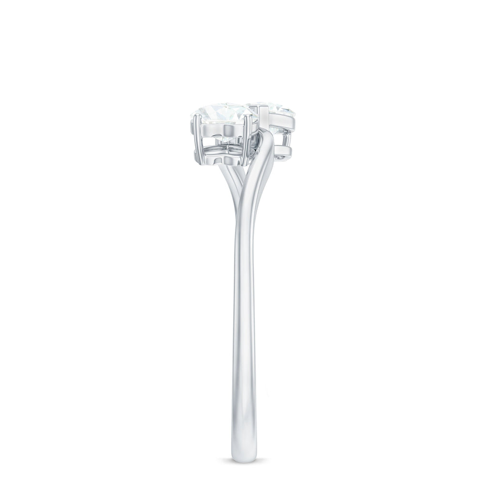 Heart Shape Lab Grown Diamond Toi Et Moi Promise Ring