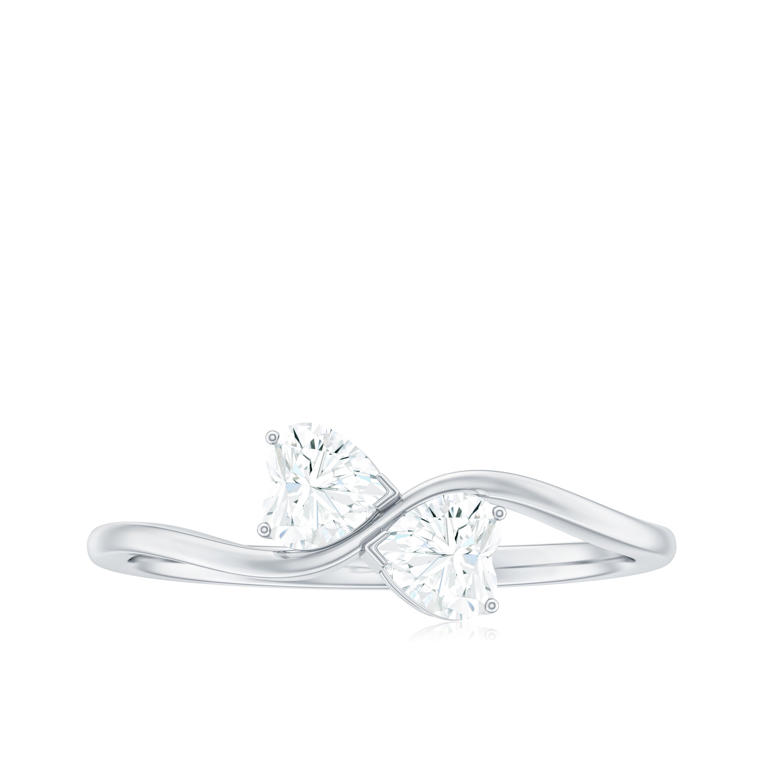 Heart Shape Lab Grown Diamond Toi Et Moi Promise Ring