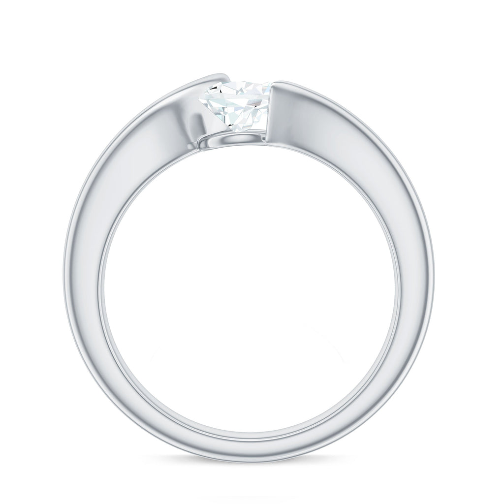 Pear Shape Lab Grown Diamond Solitaire Bypass Ring