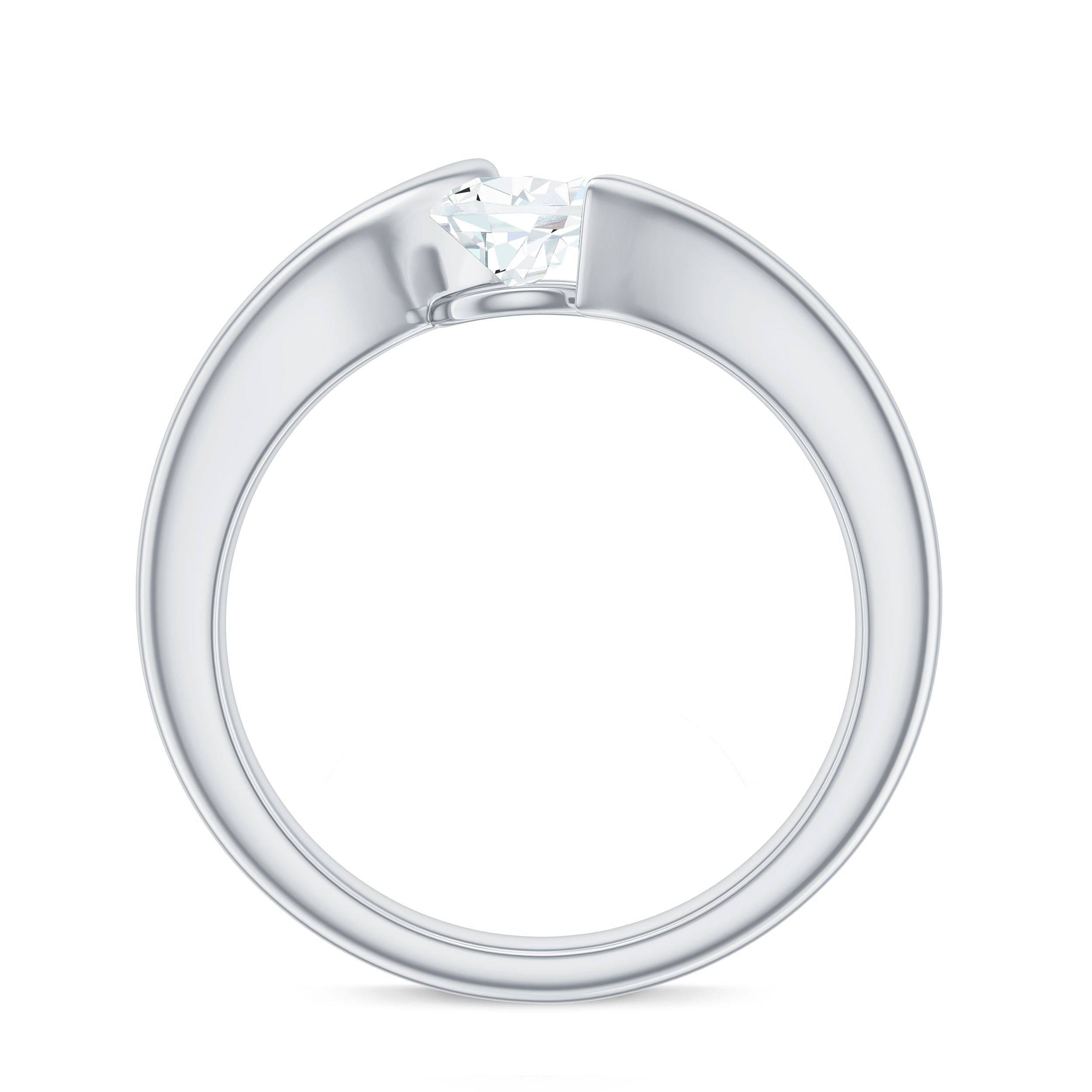 Pear Shape Lab Grown Diamond Solitaire Bypass Ring