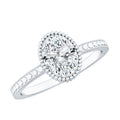 Vintage Style Oval Shape Lab Grown Diamond Solitaire Engagement Ring