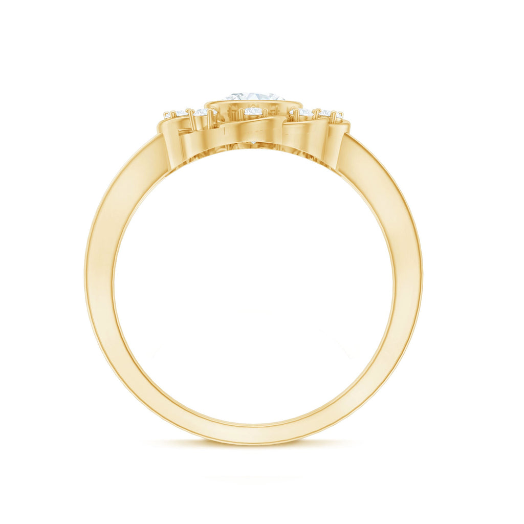 Lab Grown Diamond Nature Inspired Flower Engagement Ring