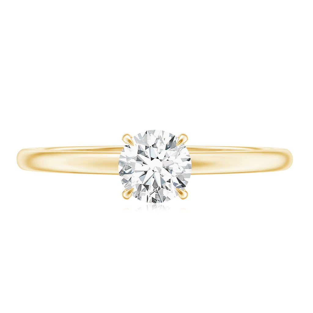 Round Shape Lab Grown Diamond Solitaire Ring
