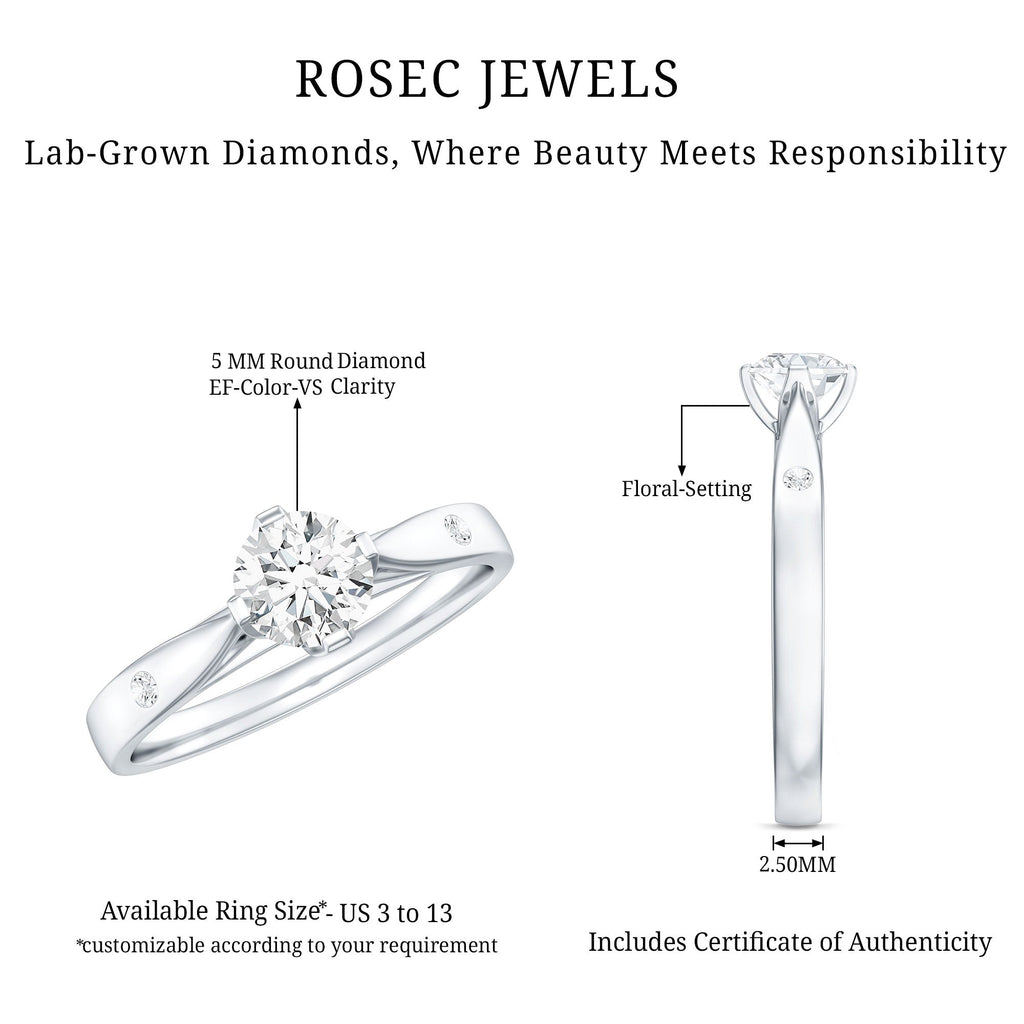 Lab Grown Diamond Solitaire Promise Ring