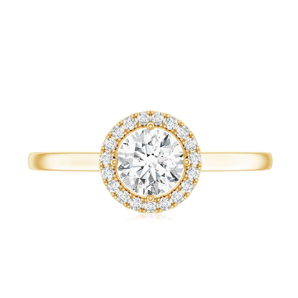 Lab Grown Diamond Promise Ring with Halo