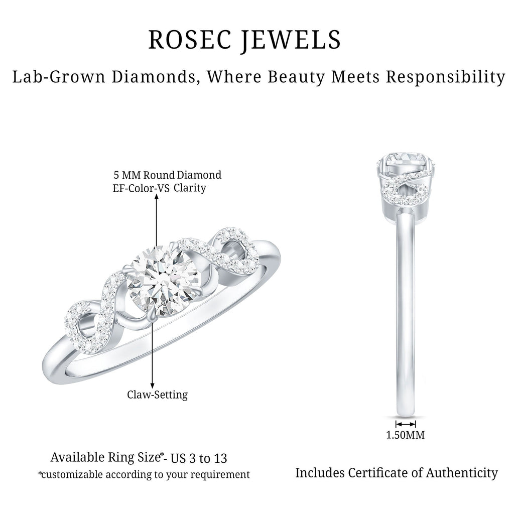 Lab Grown Diamond Criss Cross Promise Ring